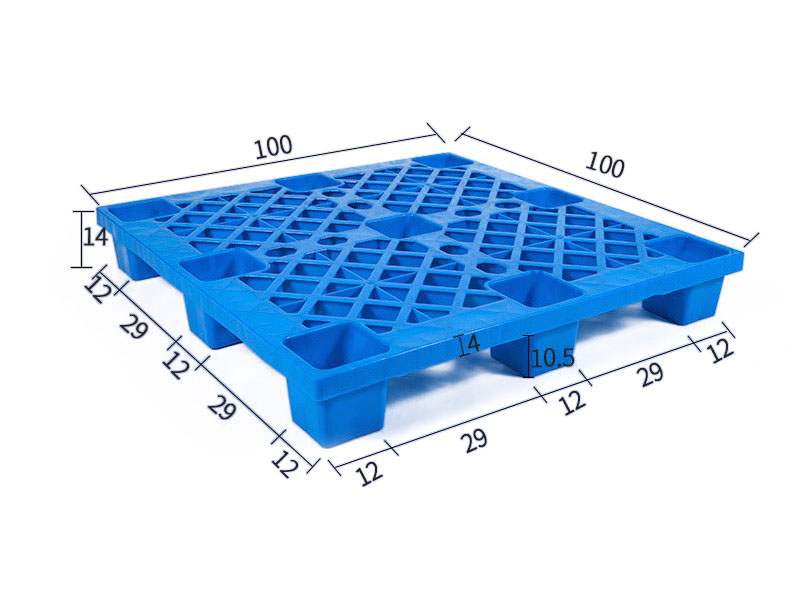 1010 open deck 9-leg plastic pallet showcase 1