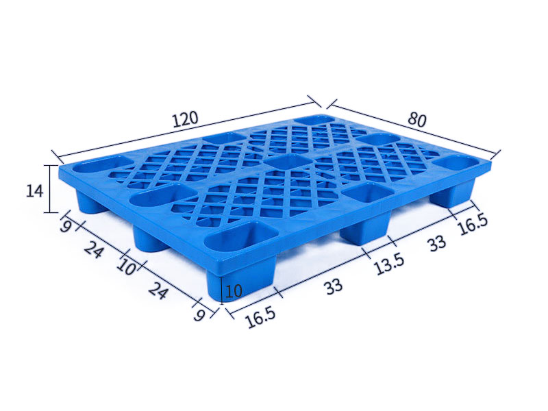 1208 open deck 9-leg plastic pallet showcase 1