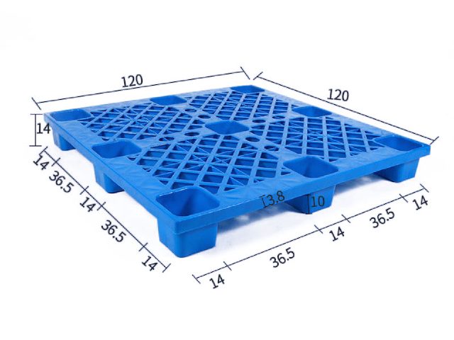 1212 open deck 9-leg plastic pallet showcase 1