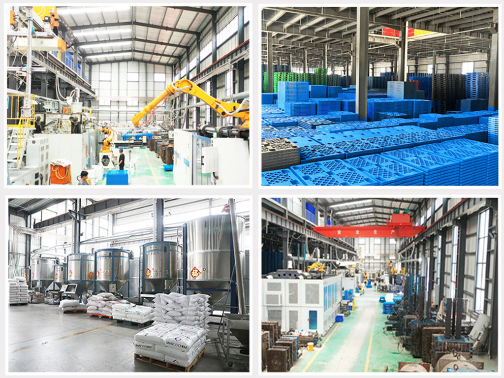 1210 open deck 9-leg plastic pallet showcase 3