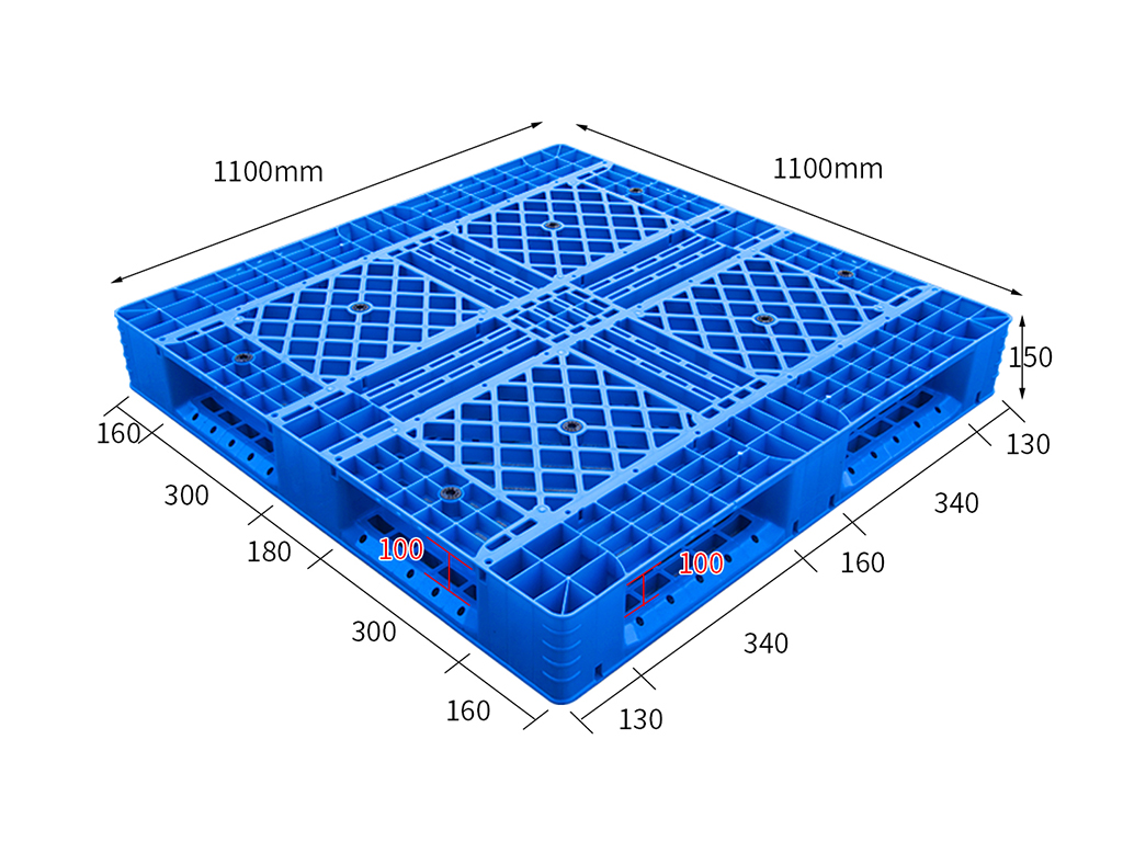1111 open deck perimeter-base plastic pallet showcase 1