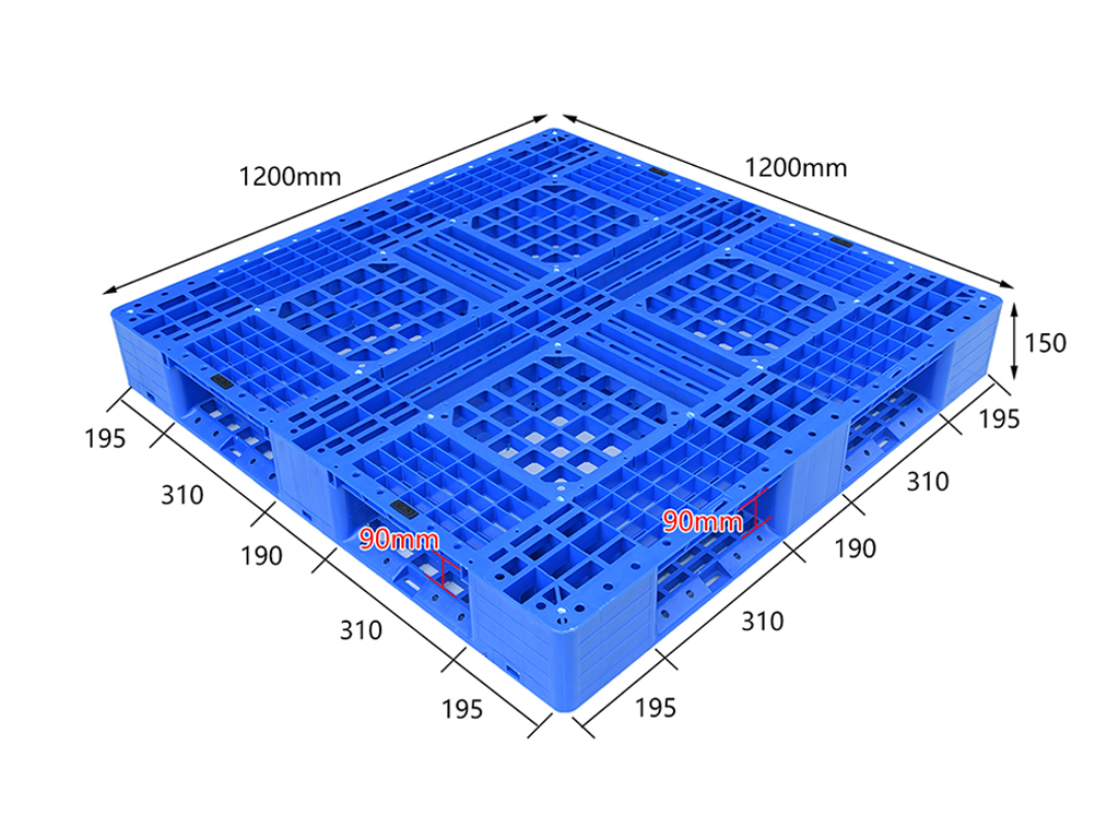 1212 open deck perimeter-base plastic pallet showcase 1