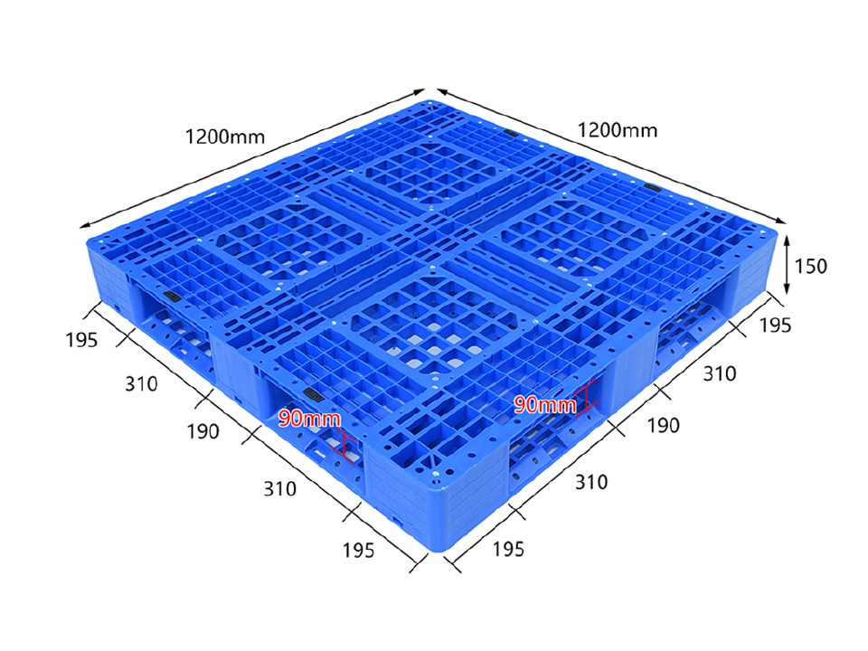1212 open deck perimeter-base plastic pallet showcase 1