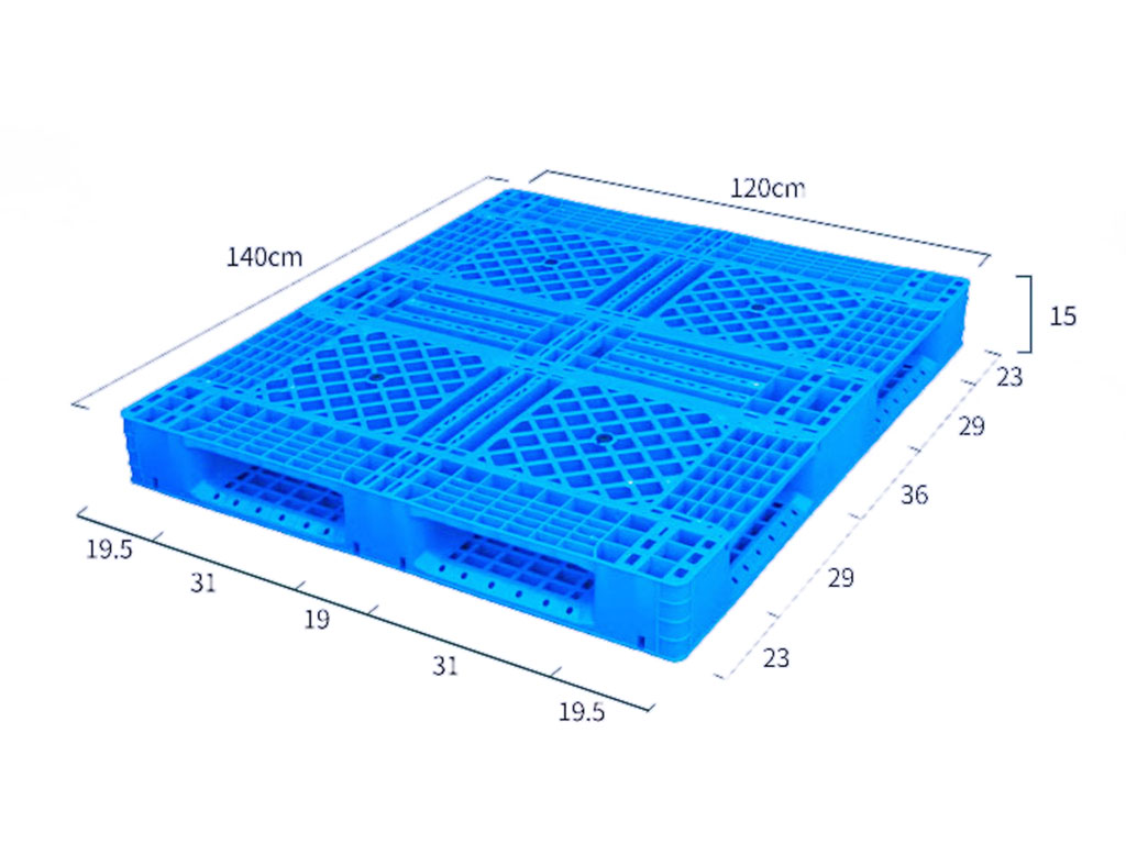 1412 open deck perimeter-base plastic pallet showcase 1